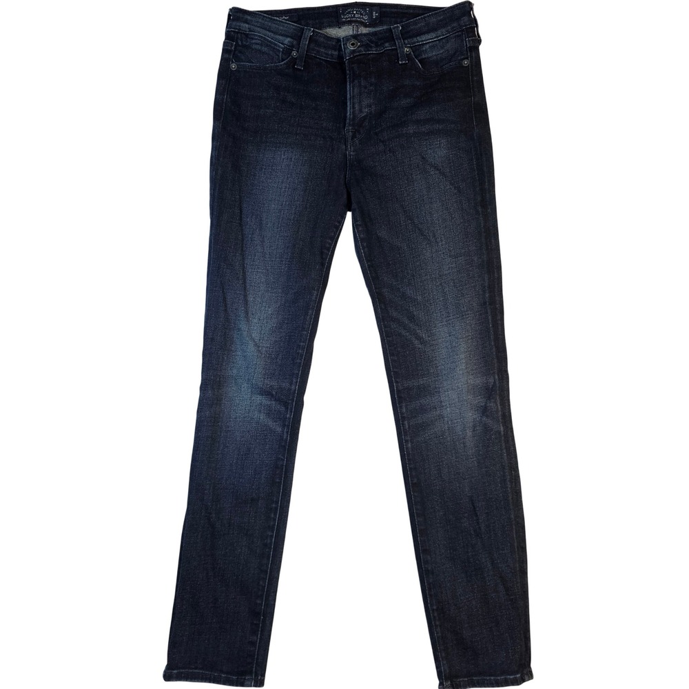 Lucky Brand Womens Dark Wash Straight Leg Jeans Size 6/28 Blue Denim